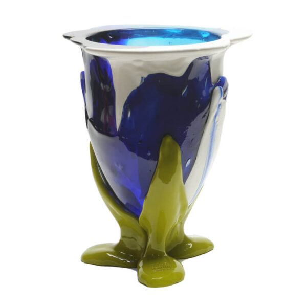 Amazonia Vase - Blue, White, Light Blue, Dust Green