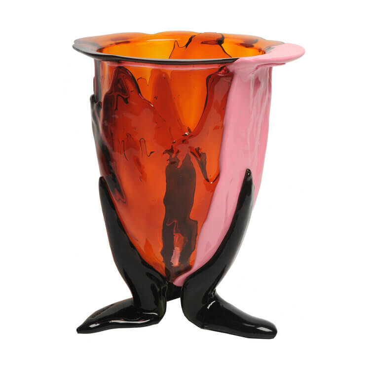 Amazonia Vase - Orange, Fuchsia, Pastel Pink, Bottle Green